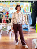 Vivian Polka Dot Bomber Jacket - Cream & Mocha