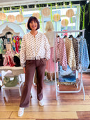 Vivian Polka Dot Bomber Jacket - Cream & Mocha
