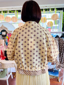 Vivian Polka Dot Bomber Jacket - Lemon & Mocha