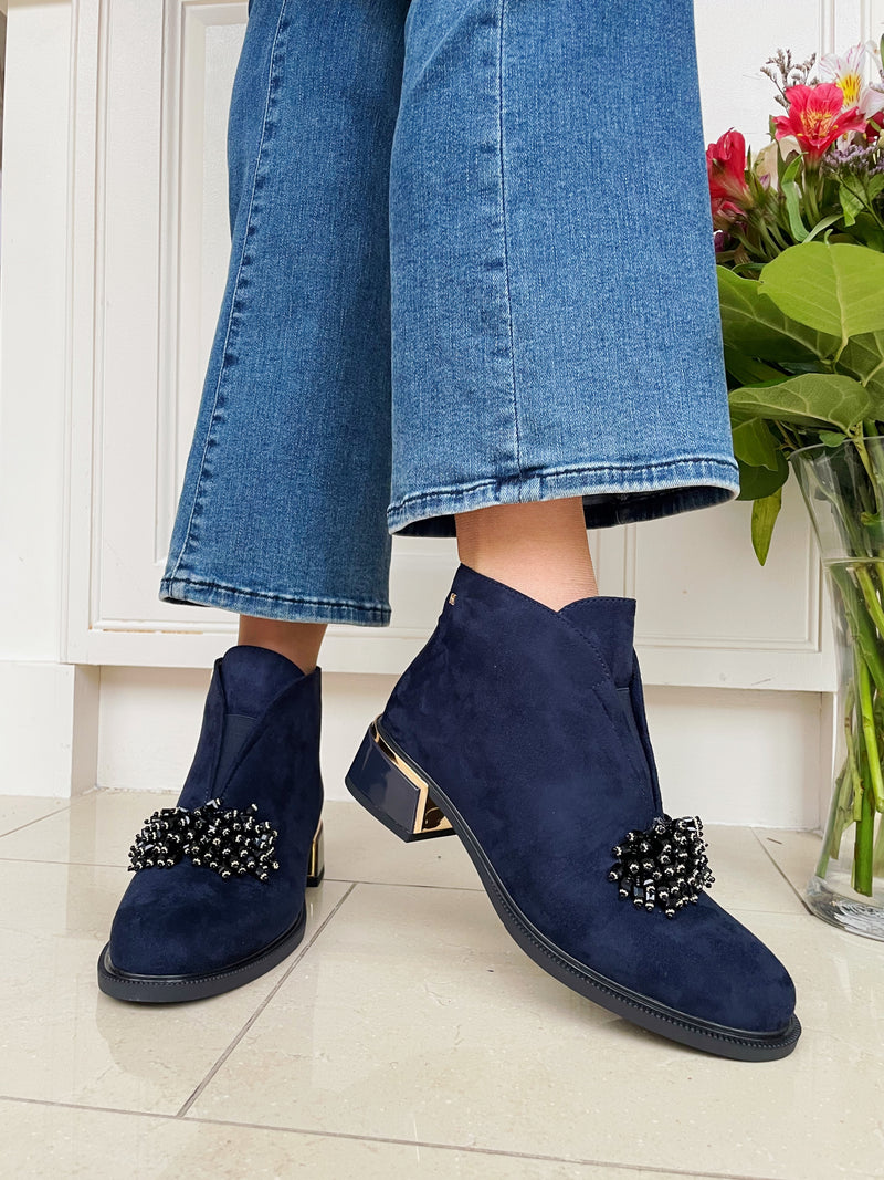 Kate appleby navy shoe boots hotsell