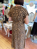 Darla Leopard & Gold Print Dress