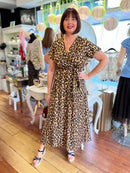 Darla Leopard & Gold Print Dress