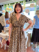 Darla Leopard & Gold Print Dress