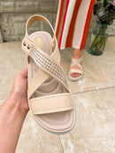 Redz Wedge Sandal - Beige 161-16A