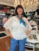 Jody Crochet Cape Top - Cream