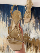 Una Healy “Dilemma Bling" Gold Sandals