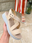 Redz Wedge Sandal - Beige 161-16A