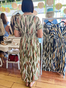 Magic Gold Bay Leaf Maxi Dress - Olive Green