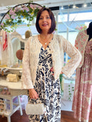 Magic Rose Print Maxi Dress - French Navy