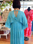 Amanza Paisely Boho Dress - Turquoise
