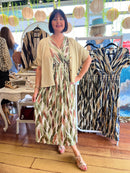 Magic Gold Bay Leaf Maxi Dress - Olive Green