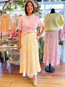 Vera Pearl Cardi Ruffle Sleeve Knit Cardi - Light Pink