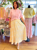 Vera Pearl Cardi Ruffle Sleeve Knit Cardi - Light Pink