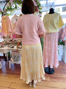 Vera Pearl Cardi Ruffle Sleeve Knit Cardi - Light Pink