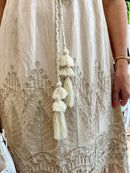 Georgie Floral Embroidered Maxi Dress - Champagne