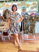 Magic Gold Bay Leaf Short Dress - Midnight Blue