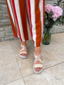 Redz Wedge Sandal - Beige 161-16A