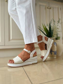 Tommy Bowe Wedge Sandal "Taumanta" Bling Sparkle