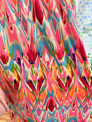 Magic Vibrant Print Maxi Dress - Hot Pink