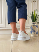 Patrizio Italiano 'Catanzaro' White & Gold Loafer