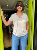 Demi Crochet Knit Gilet - Cream