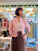 Phoebe Pearl & Diamante Tulle Skirt - Chocolate Brown