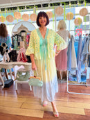 Laurena Crochet Peplum Cardi - Lemon