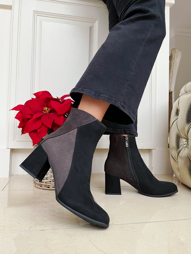 Marco Tozzi Black and Grey Boot  2-25385 43 098