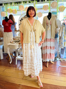 Farrah Tort Button Cardi - Gold