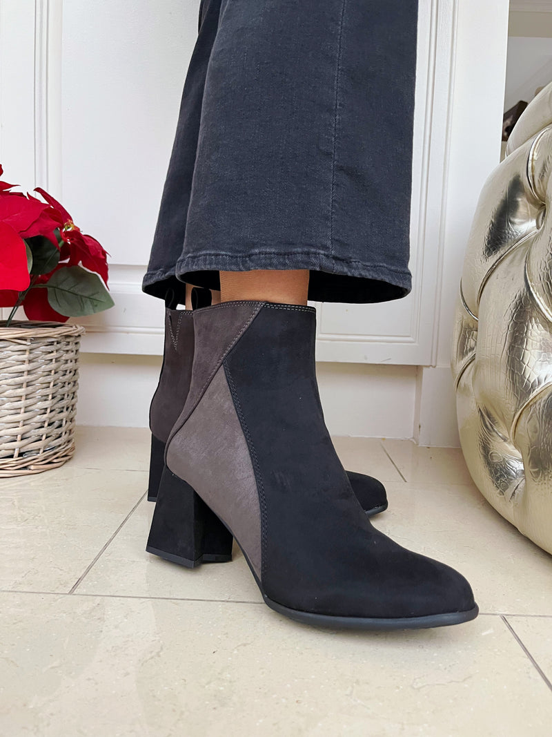 Marco Tozzi Black and Grey Boot  2-25385 43 098