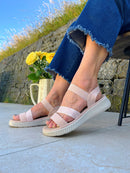 Nine2Five Wedge Sandal - Blush & Snake 88765