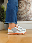 Marco Tozzi Trainers White & Orange 2-23731-44 197