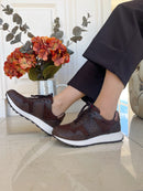 Heavenly Feet Nell Trainer - Chocolate Brown