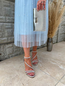 Una Healy “Centrefold" Chrome Sandal