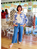 Fallon Polka Dot Denim Trousers