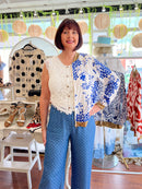 Fallon Polka Dot Denim Trousers