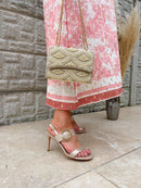 Una Healy “Water Falls" Bling Buckle Sandal