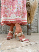 Una Healy “Water Falls" Bling Buckle Sandal