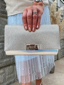 Una Healy "Centrefold" Clutch Bag - Silver