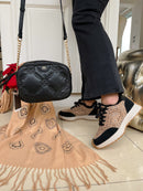 Kate Appleby "Dabin" Creamlop Trainer - Leopard Print