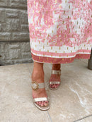 Una Healy “Water Falls" Bling Buckle Sandal