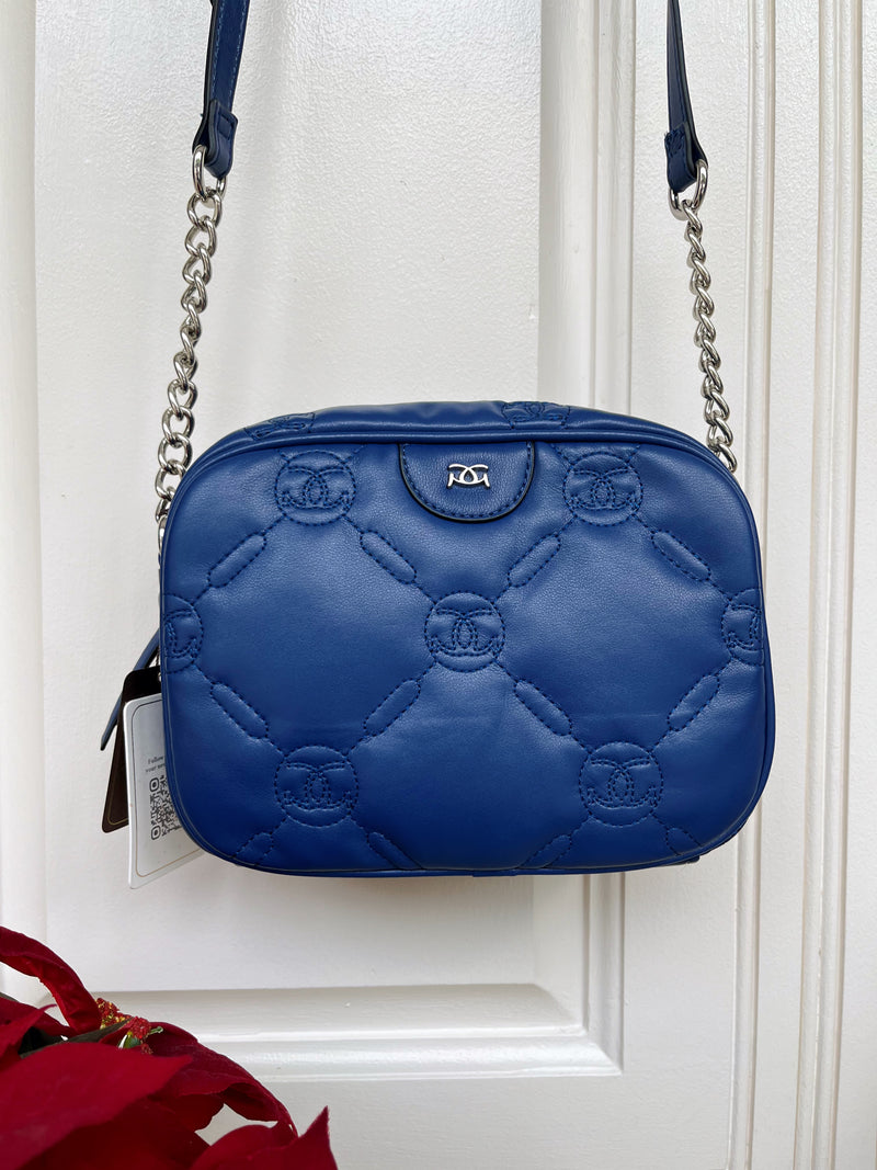 Gionni Redwood Monogram Box Bag - Blue Navy