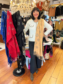 Natasha Printed Shawl - Camel