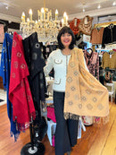 Natasha Printed Shawl - Camel