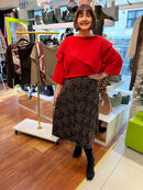 Sadie Cape Jumper - Red