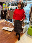 Sadie Cape Jumper - Red