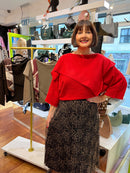 Sadie Cape Jumper - Red