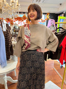 Sadie Cape Jumper - Taupe