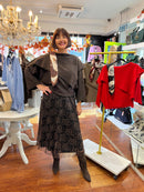 Sadie Cape Jumper - Chocolate Brown