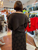 Sadie Cape Jumper - Chocolate Brown